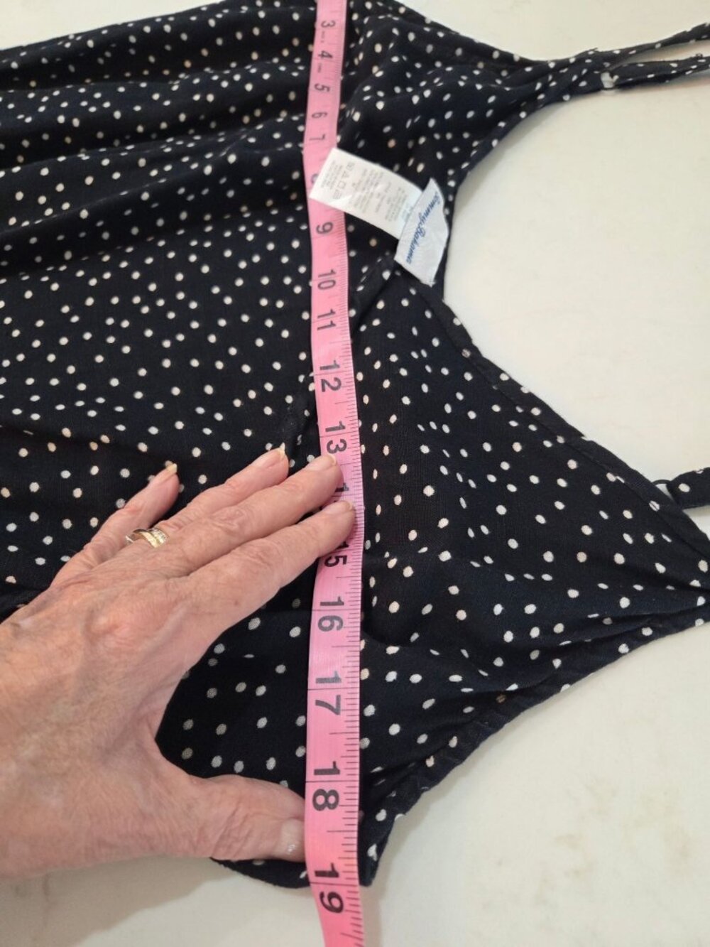 Tommy Bahama Sea Swell Linen Crop Jumpsuit Sz M Black Polka Dot Boho Resort - Picture 9 of 12
